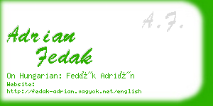 adrian fedak business card